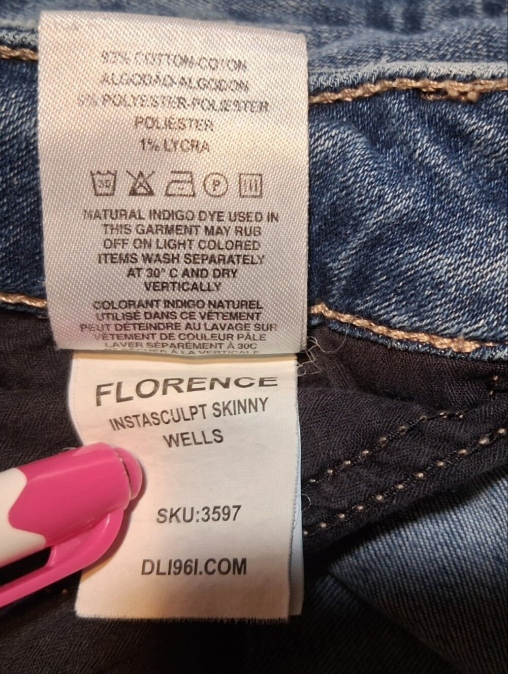 DL1961 Florence Instasculpt Skinny Jeans Medium Wash Mid Rise Women's Size 28 - Picture 9 of 13